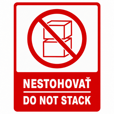 Výstražné etikety ajax nestohovať 80 × 120 mm - nestohovat