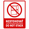 Výstražné etikety ajax nestohovať 80 × 120 mm - nestohovat